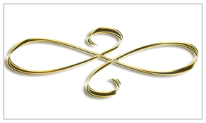 DNSEMP-C-601-GD-WT Gold Scroll White